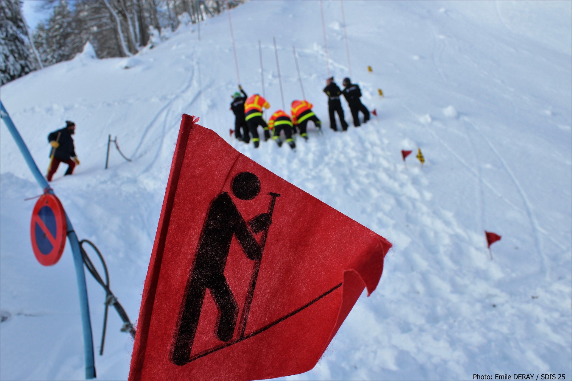 recherche de victimes d'avalanche