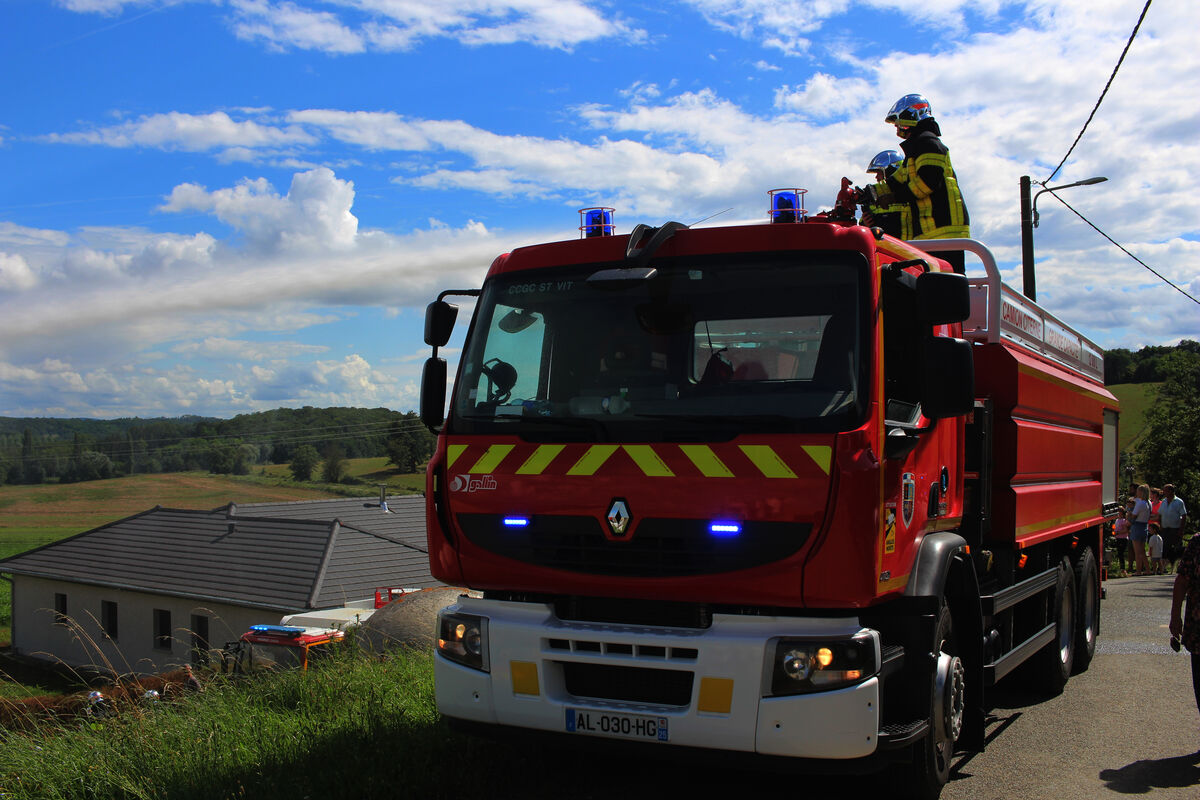 Feu bâtiment agricole